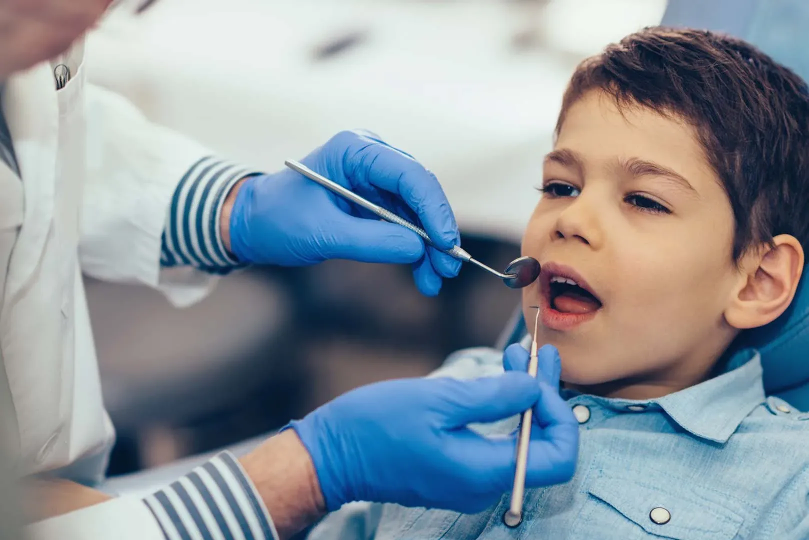Child at a children's dentistry visit in Kaysville, UT