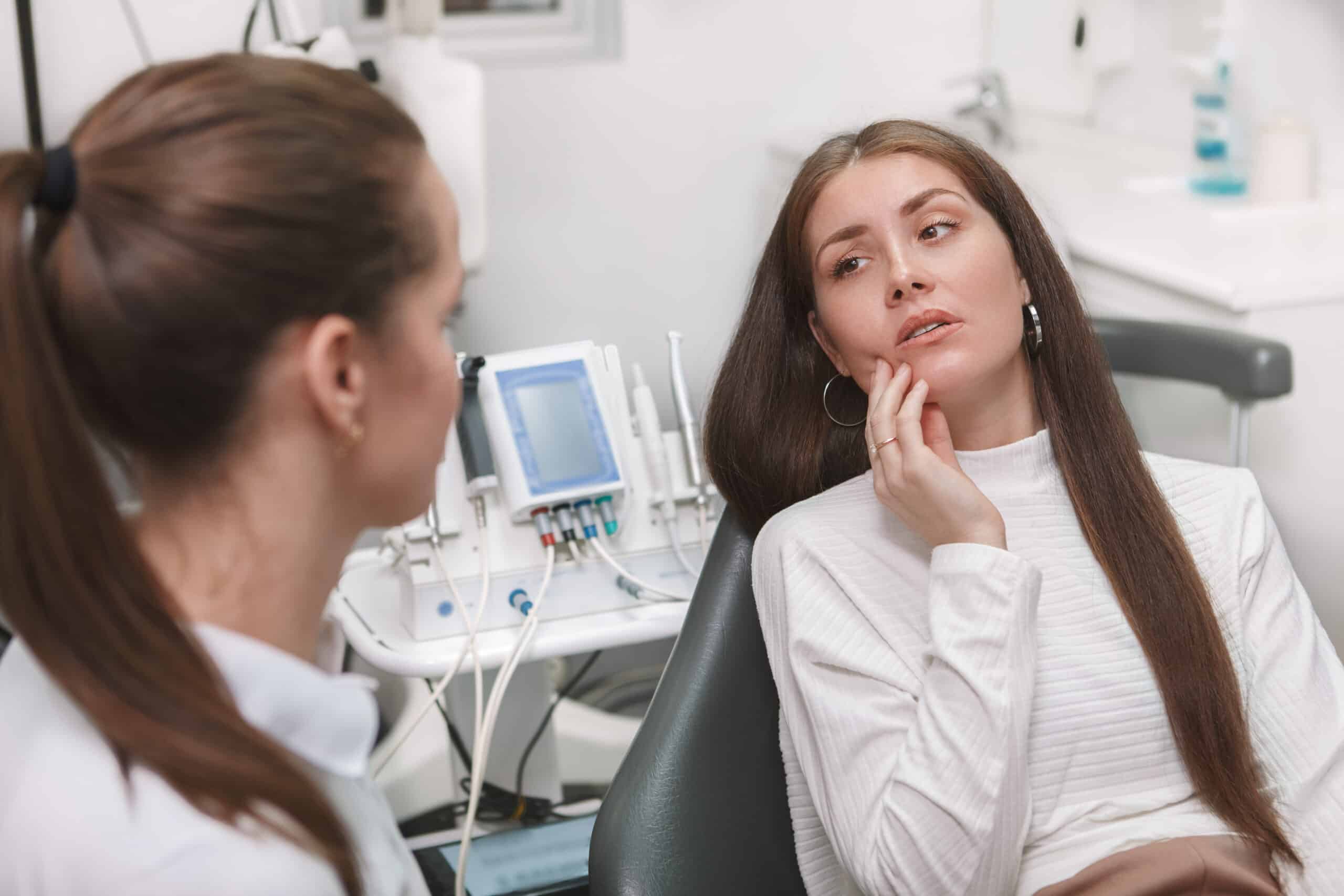 Patient receiving urgent dental care from an emergency dentist in Layton, Utah.